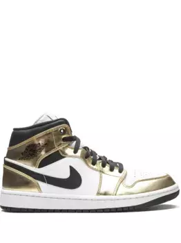 Кроссовки Air Jordan 1 Mid SE Metallic Gold, золотой
