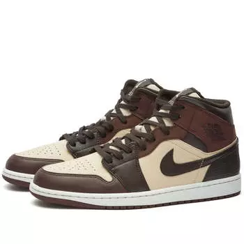 Кроссовки Air Jordan 1 Mid Se Nbhd, цвет Earth, Summit White & Armory Blue