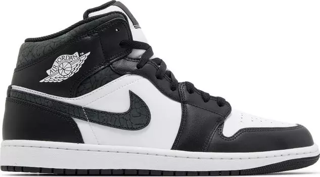 Кроссовки Air Jordan 1 Mid SE 'Panda Elephant', черный