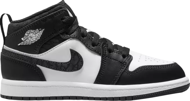 Кроссовки Air Jordan 1 Mid SE PS 'Panda Elephant', черный