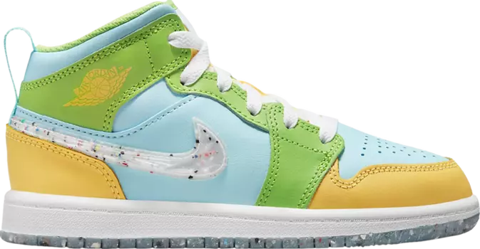 Кроссовки Air Jordan 1 Mid SE PS 'Recycled Grind', синий