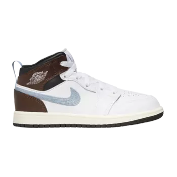 Кроссовки Air Jordan 1 Mid SE PS, белый