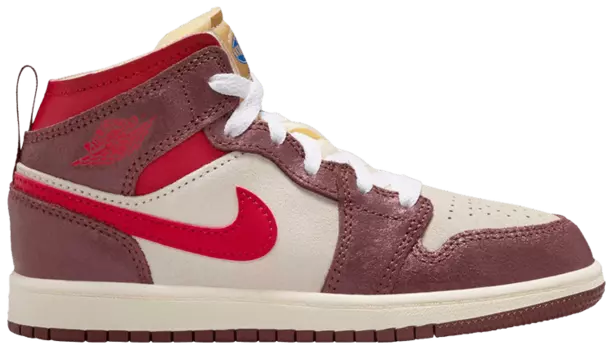 Кроссовки Air Jordan 1 Mid SE PS 'Breakfast', коричневый