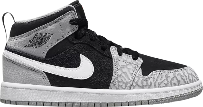 Кроссовки Air Jordan 1 Mid SE PS Elephant Toe, серый