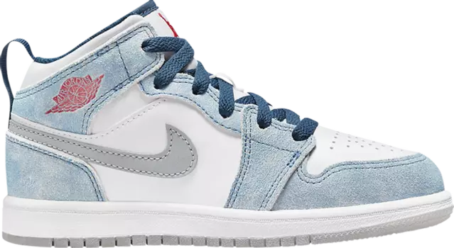 Кроссовки Air Jordan 1 Mid SE PS French Blue, синий