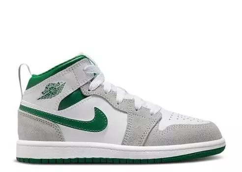 Кроссовки AIR JORDAN 1 MID SE PS 'GREY PINE GREEN', белый