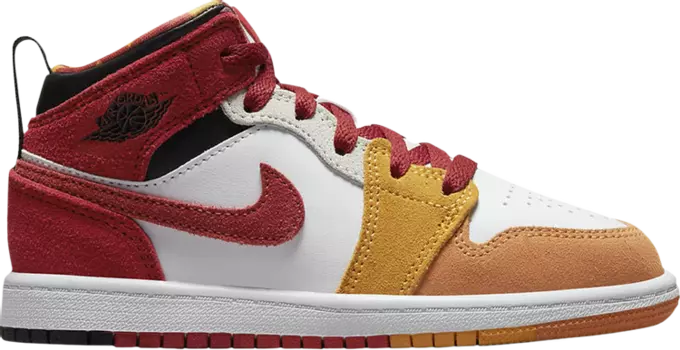 Кроссовки Air Jordan 1 Mid SE PS Picnic, красный