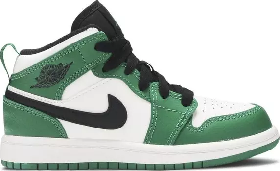 Кроссовки Air Jordan 1 Mid SE PS Pine Green, зеленый