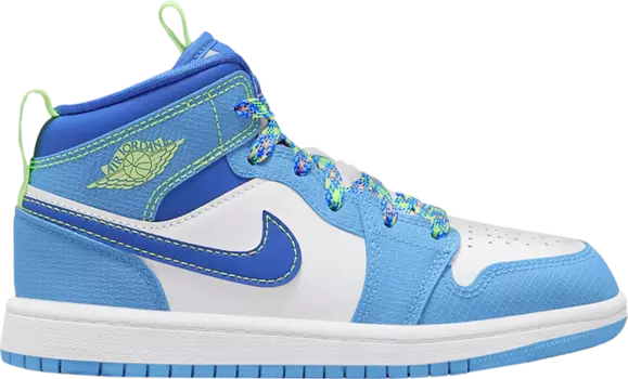 Кроссовки Air Jordan 1 Mid SE PS Sprite, синий