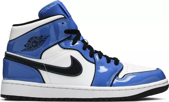 Кроссовки Air Jordan 1 Mid SE Signal Blue, синий