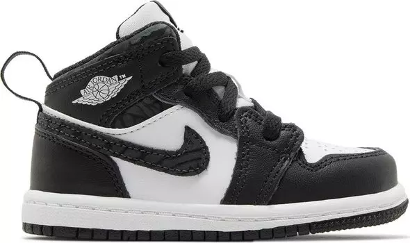 Кроссовки Air Jordan 1 Mid SE TD 'Panda Elephant', черный
