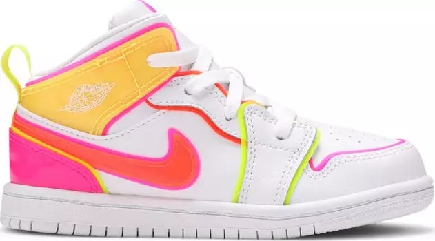Кроссовки Air Jordan 1 Mid SE TD Edge Glow, белый