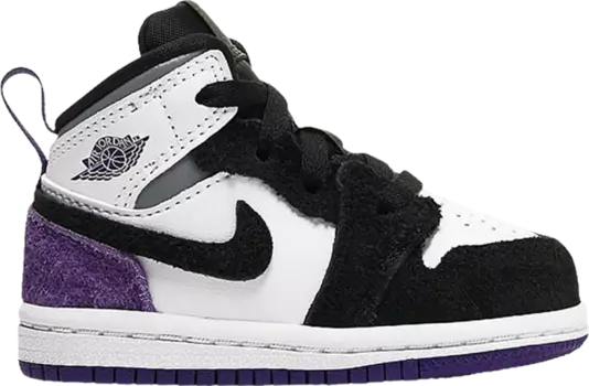 Кроссовки Air Jordan 1 Mid SE TD Varsity Purple, белый