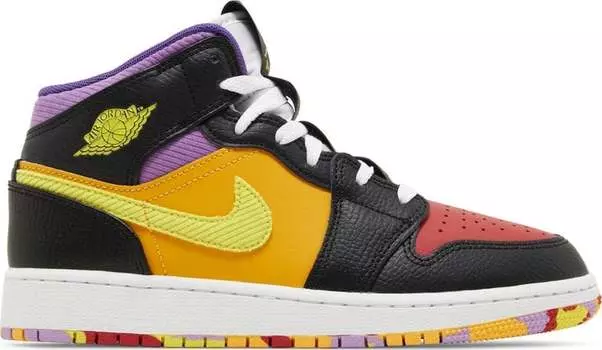 Кроссовки Air Jordan 1 Mid SS GS 'Championships', разноцветный
