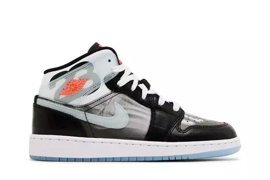 Кроссовки Air Jordan 1 Mid SS GS 'X-Ray', черный
