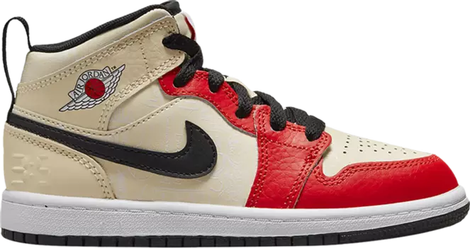 Кроссовки Air Jordan 1 Mid SS PS Dunk Contest, кремовый