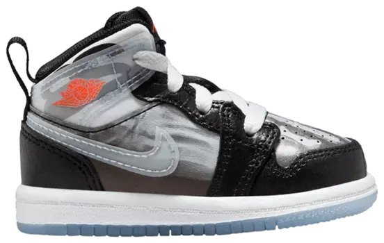 Кроссовки Air Jordan 1 Mid SS TD 'X-Ray', черный