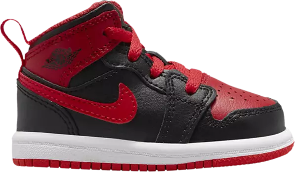 Кроссовки Air Jordan 1 Mid TD Alternate Bred, красный
