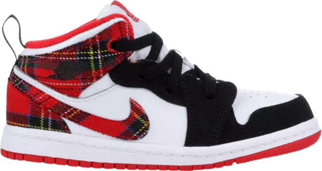Кроссовки Air Jordan 1 Mid TD Bad Santa, красный