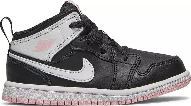 Кроссовки Air Jordan 1 Mid TD Black Arctic Punch, черный