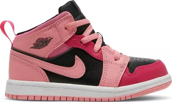 Кроссовки Air Jordan 1 Mid TD Coral Chalk, розовый