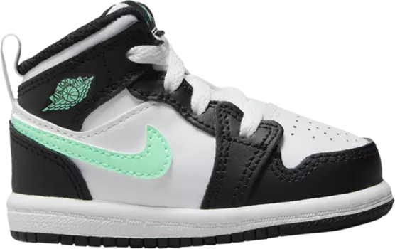 Кроссовки Air Jordan 1 Mid TD 'Green Glow', черный