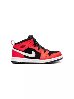 Кроссовки Air Jordan 1 Mid (TD) Jordan Kids, красный