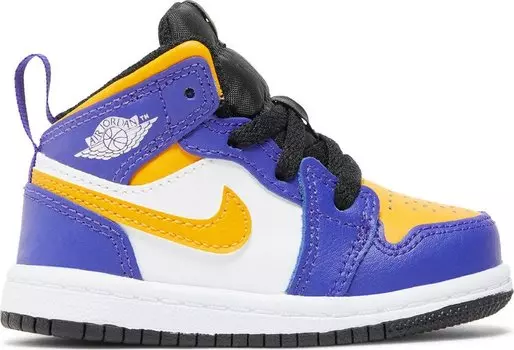 Кроссовки Air Jordan 1 Mid TD Lakers, фиолетовый