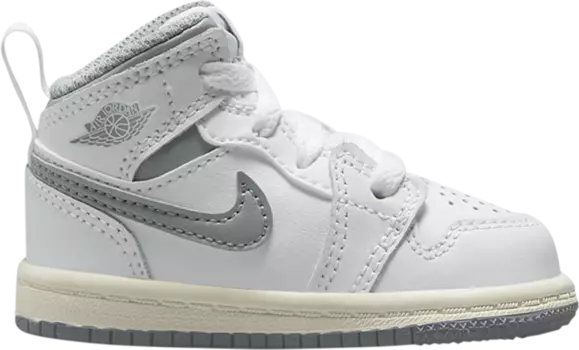 Кроссовки Air Jordan 1 Mid TD Neutral Grey, белый