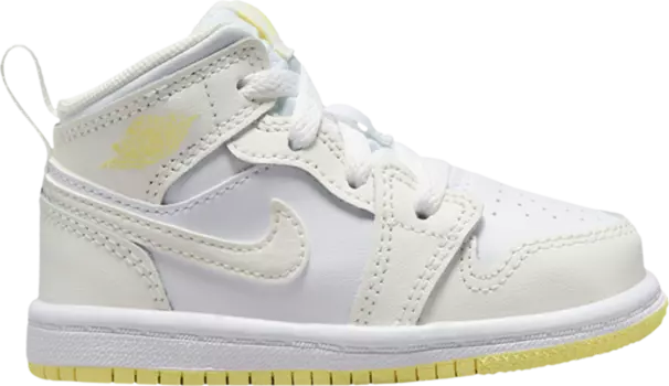 Кроссовки Air Jordan 1 Mid TD 'Sail Light Laser Orange', кремовый