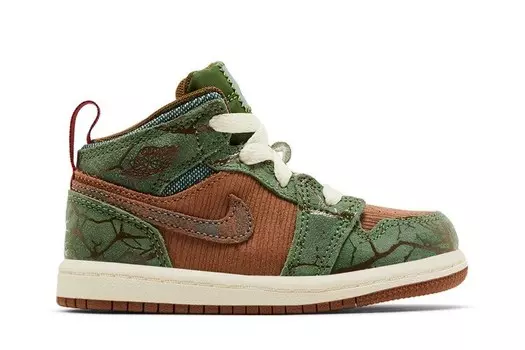 Кроссовки Air Jordan 1 Mid TD Treeline, коричневый