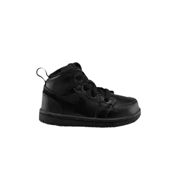 Кроссовки Air Jordan 1 Mid TD Triple Black, черный