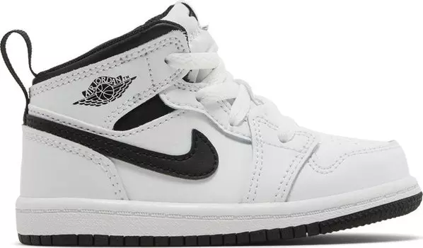 Кроссовки Air Jordan 1 Mid TD 'White Black', белый