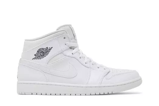 Кроссовки Air Jordan 1 Mid 'White Cool Grey', белый