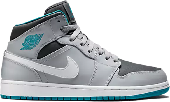 Кроссовки Air Jordan 1 Mid Wolf, бело-серый