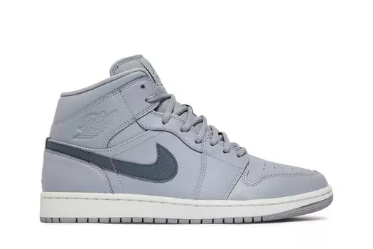 Кроссовки Air Jordan 1 Mid 'Wolf Grey', серый