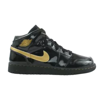 Кроссовки Air Jordan 1 Retro GS 'Metallic Gold', черный
