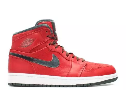 Кроссовки AIR JORDAN 1 RETRO HI PREMIER 'GUCCI' 2013, красный
