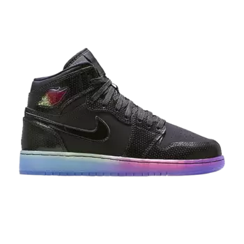 Кроссовки Air Jordan 1 Retro Hi Premium GS 'Fuchsia', черный