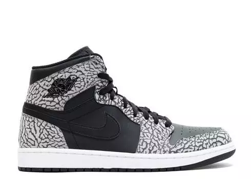 Кроссовки AIR JORDAN 1 RETRO HIGH 'BLACK ELEPHANT', черный