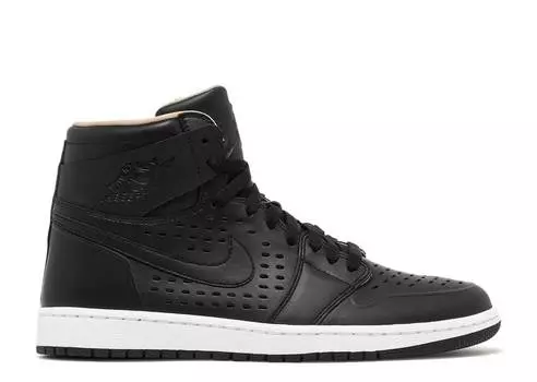 Кроссовки AIR JORDAN 1 RETRO HIGH 'BLACK VACHETTA TAN', черный