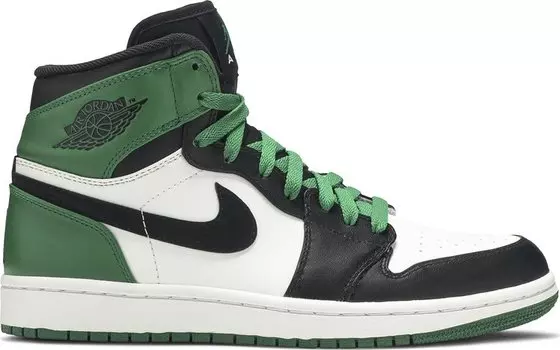 Кроссовки Air Jordan 1 Retro High Boston Celtics, белый