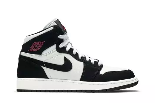 Кроссовки Air Jordan 1 Retro High GS 'Pure Platinum Black Pink', черный