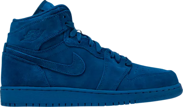Кроссовки Air Jordan 1 Retro High GS Blue Suede, синий