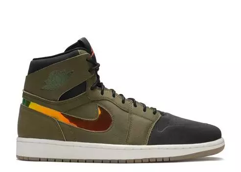Кроссовки AIR JORDAN 1 RETRO HIGH NOUVEAU 'MILITIA GREEN', зеленый