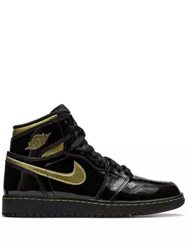 Кроссовки Air Jordan 1 Retro High OG Black Metallic Gold Jordan Kids, черный