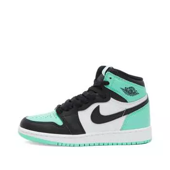Кроссовки Air Jordan 1 Retro High Og Gs, цвет White, Black & Green Glow