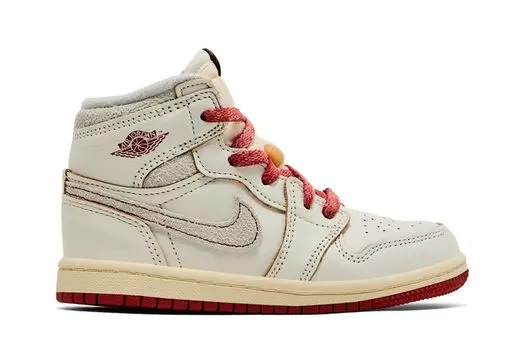 Кроссовки Air Jordan 1 Retro High OG TD 'Rare Air - Sail Cinnabar', кремовый