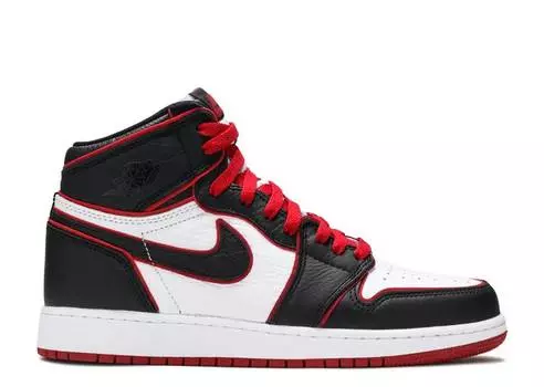 Кроссовки AIR JORDAN 1 RETRO HIGH OG BG 'BLOODLINE', черный