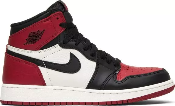 Кроссовки Air Jordan 1 Retro High OG BG Bred Toe, красный